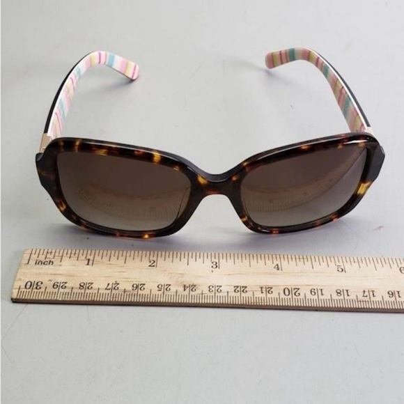 Kate Spade Sunglasses w/ Case Striped/ Dark Brown Tortoise Shell Frame main image 7